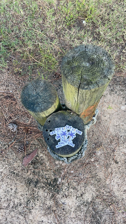 Tropical Kiss-Cut Stickers - "Let Loose and Live" - Fun Decor for Laptops, Water Bottles, Scrapbooking, Summer Vibes, Party Favors