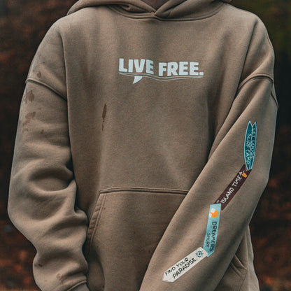 Island Sand "Live Free" Hoodie