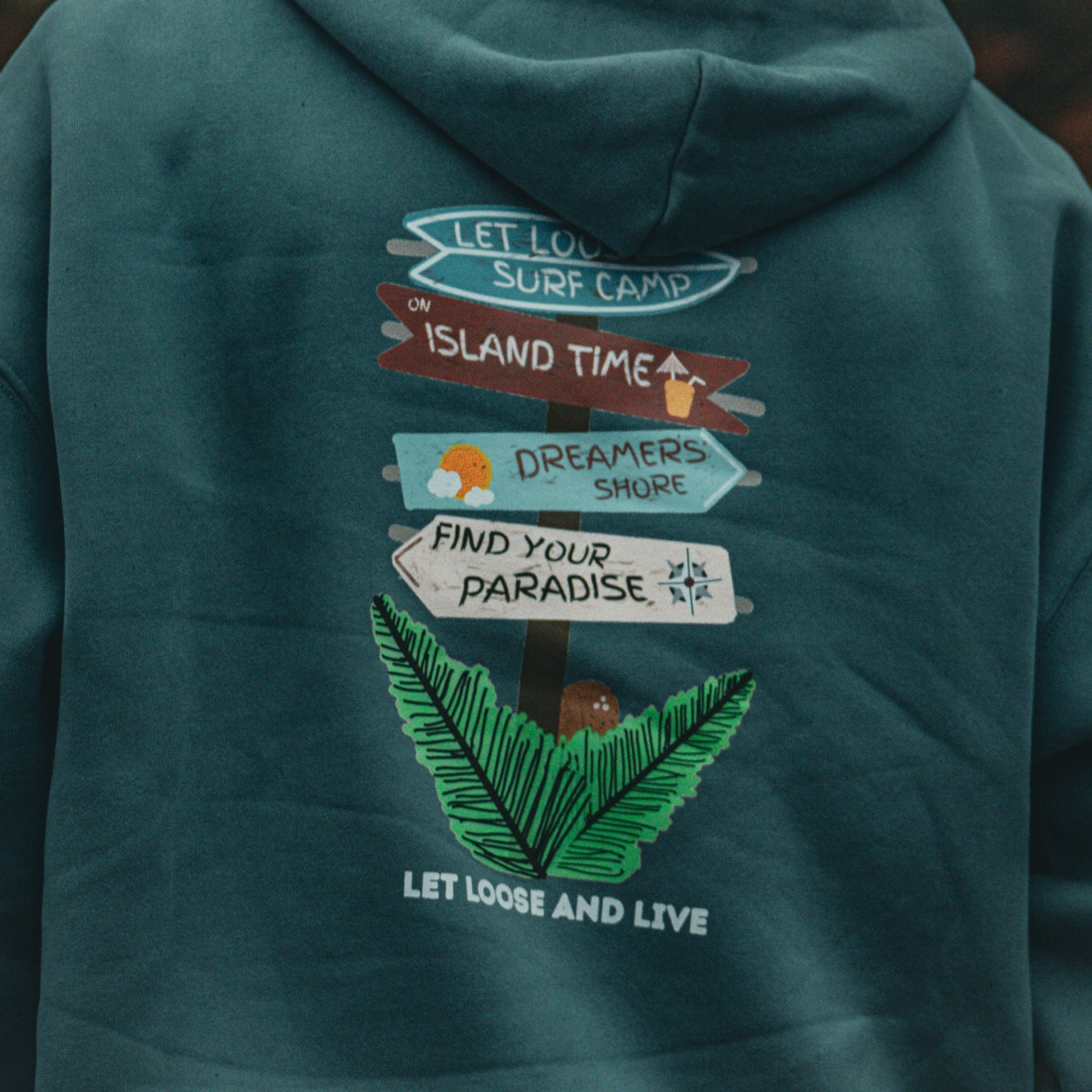Aqua Green "Live Free" Hoodie