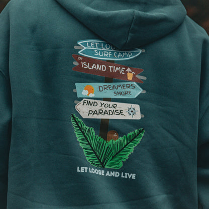 Aqua Green "Live Free" Hoodie