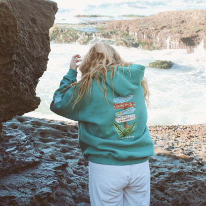 Aqua Green "Live Free" Hoodie